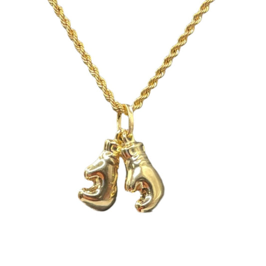 459- 14K Gold Boxing Gloves Pendant only