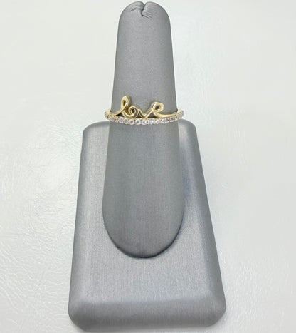 1476- NEW 14K Love Classic Gold Ring W.G