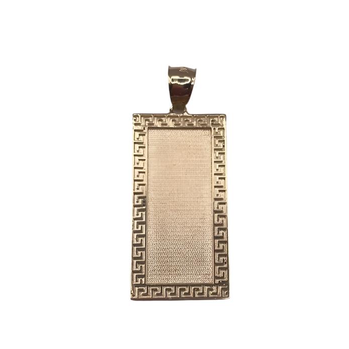 00145- NEW 14K Yellow Gold ID Plate Pendant (W.G)