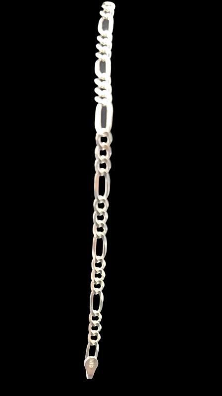 S302- Pulsera Figaro de Plata 7”