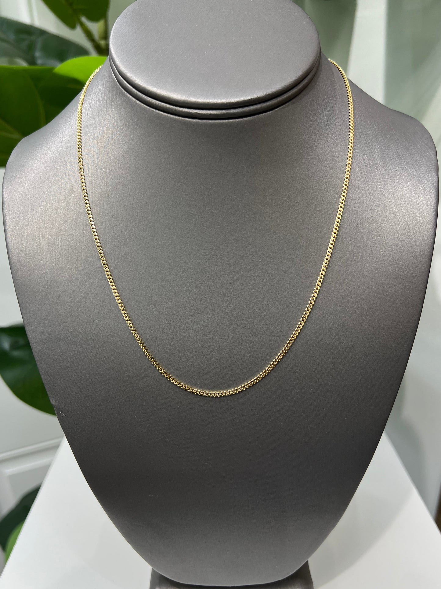 1536- NEW 10K Solid Miami Cuban Chain 18” (2mm) W.G