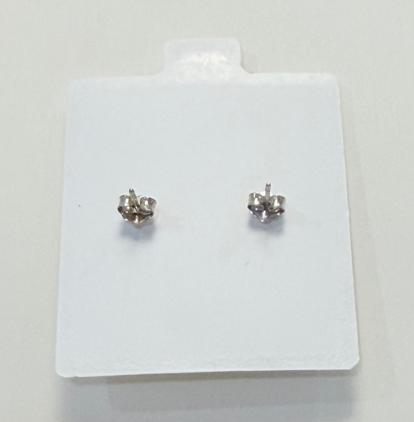 S768- .925 Sterling Silver Larimar Hamsa Hand Stud Earrings W.G