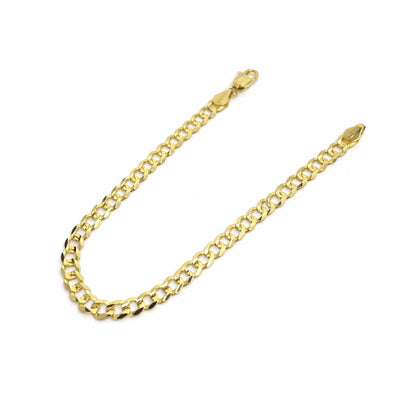 1509- NEW 14K Solid Cuban Curb Bracelet (4.86mm) 8" W.G