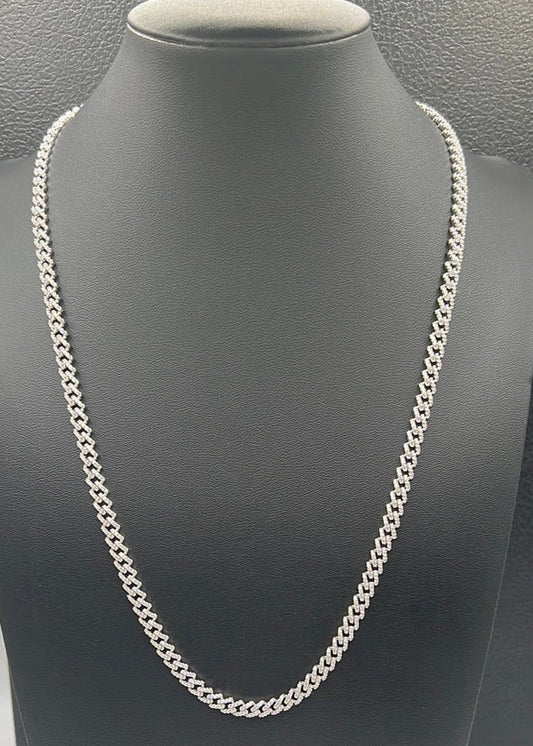 S271- Silver Cuban Link Chain 22"