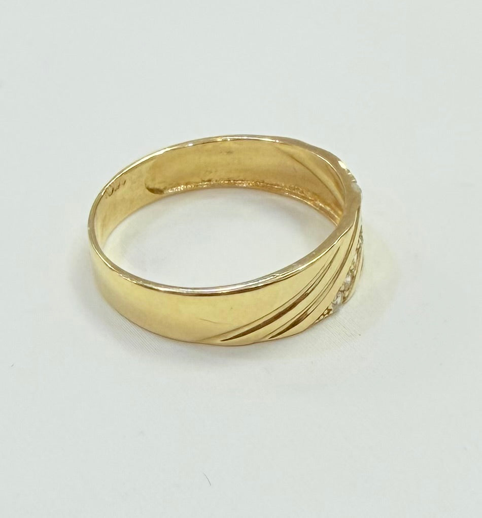 1233- NEW 14K Trio Wedding Ring Set W.G