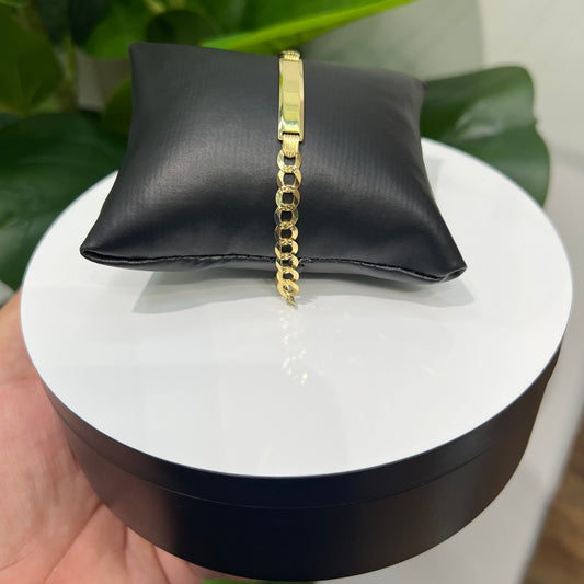 1230- NEW 14K Cuban Curb ID Bracelet (5.7mm) W.G