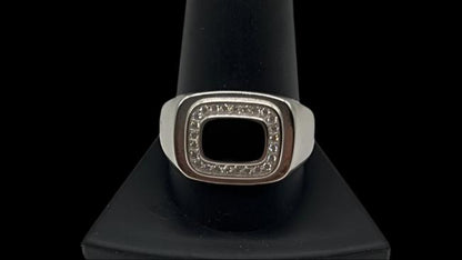 S0019- Ring Men Big Black Stones