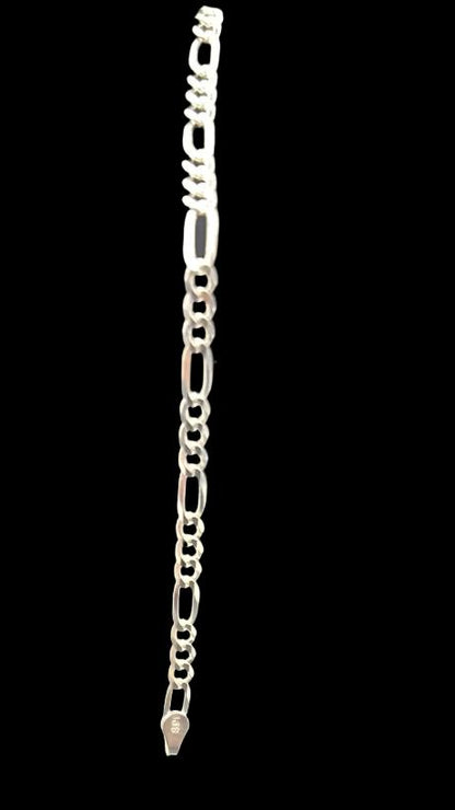 S302- Pulsera Figaro de Plata 7”