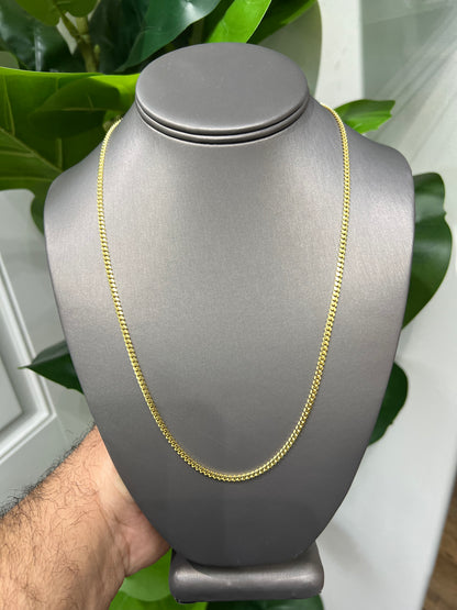 1266- NEW 14K Solid Miami Cuban Chain (3mm) W.G