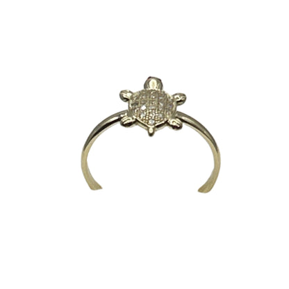 877- NEW 14K Yellow Gold Turtle Ring (W.G)