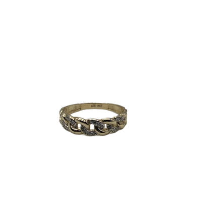 878- NEW 14K Small Link Style Ring (W.G)