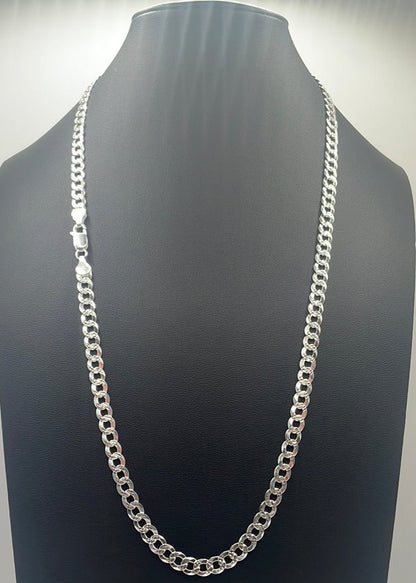 S005- 925 Italian Sterling Silver Curb Link Chain 24” 22.25g