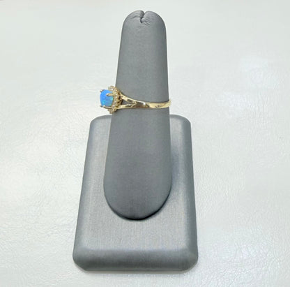 1814- NEW 14K Opal Gold Ring W.G