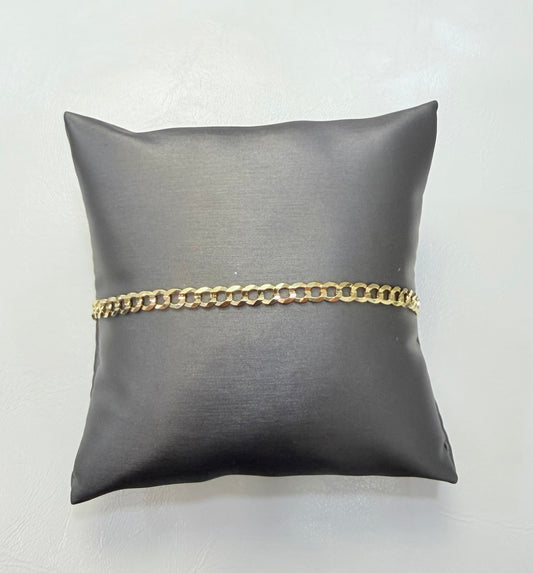 1629- NEW 14K Solid Cuban Curb Bracelet 8" 4.7mm W.G
