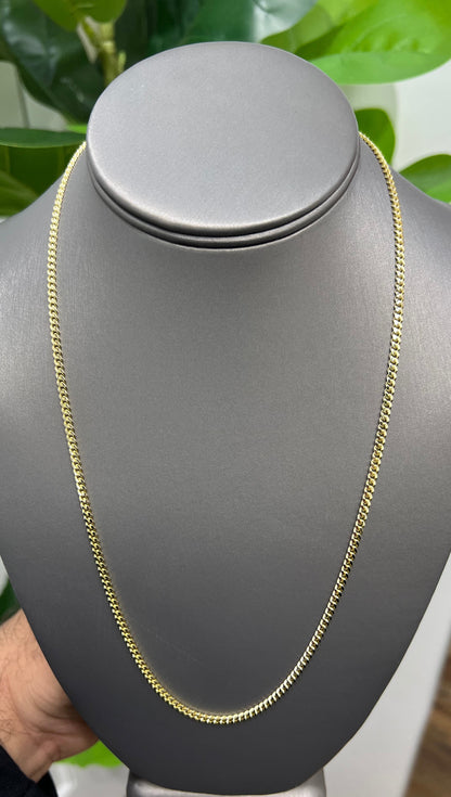 1266- NEW 14K Solid Miami Cuban Chain (3mm) W.G