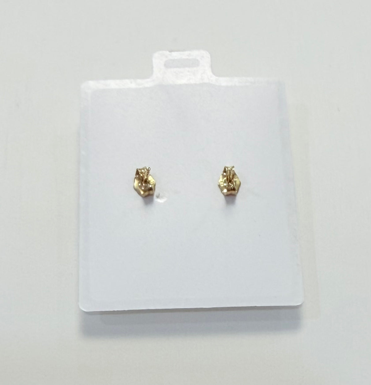 1740-NEW 10K Full Cz Square Stud Earrings (10mm) W.G
