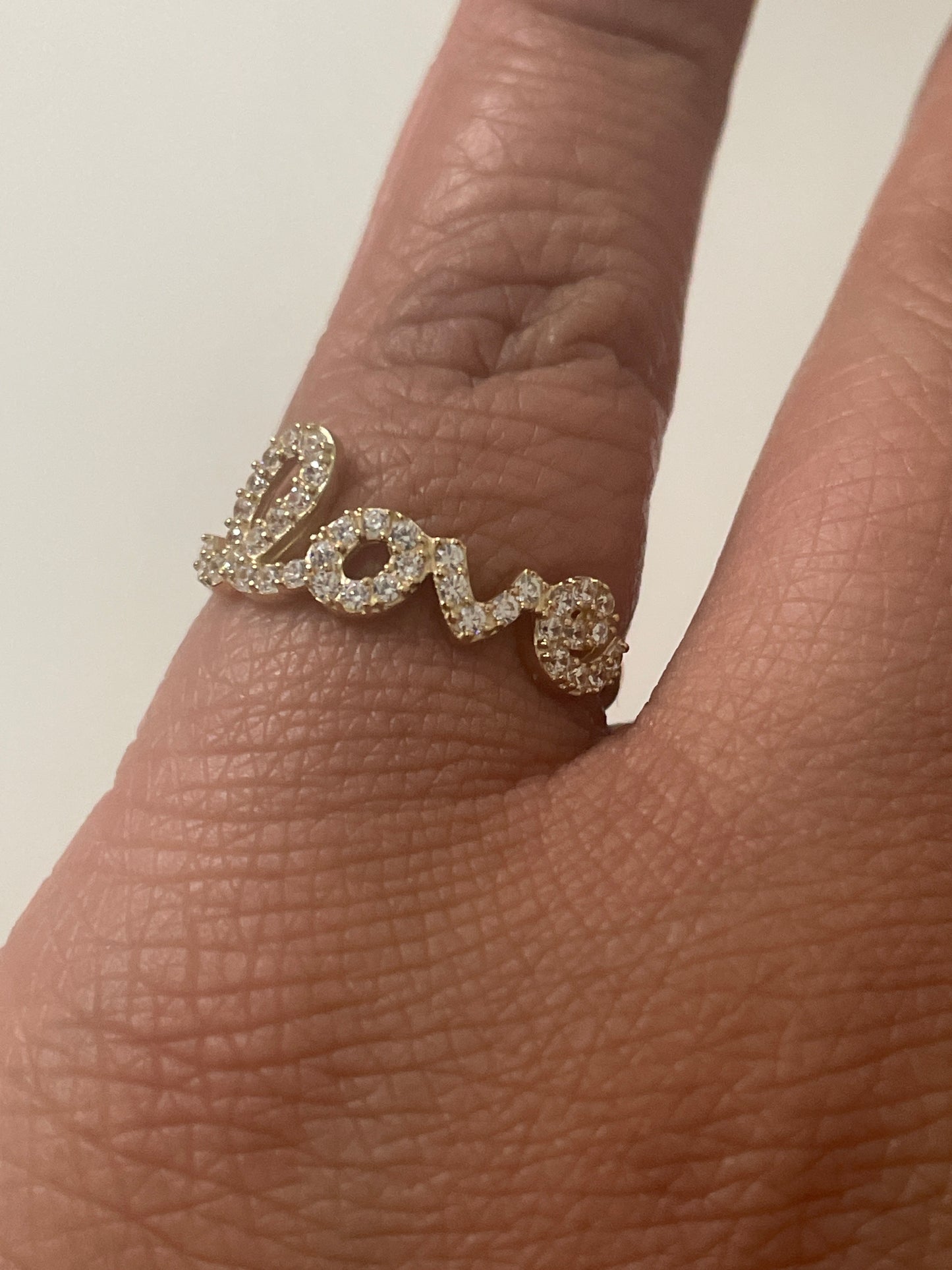 704- 14K Love Ring Sz 7