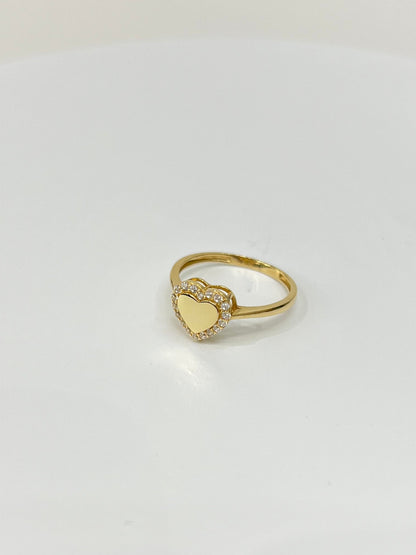 922- NEW 14K Heart Ring W.G