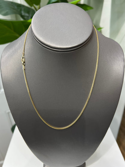 1536- NEW 10K Solid Miami Cuban Chain 18” (2mm) W.G