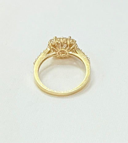 1776- NEW 10K Round Cz Solitaire Ring W.G