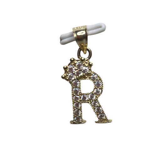 00101- NEW 14K Yellow Gold, Letter “R” Pendant (W.G)