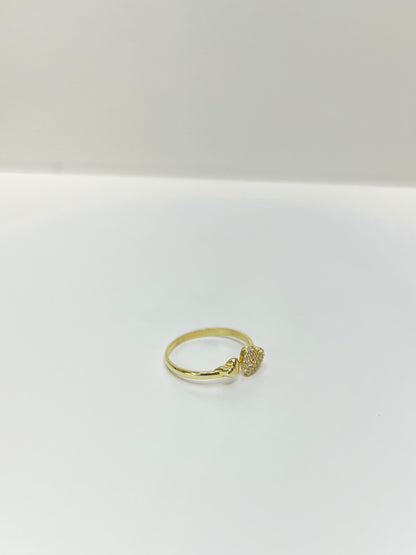 1480- NEW 14K Double Heart Ring W.G