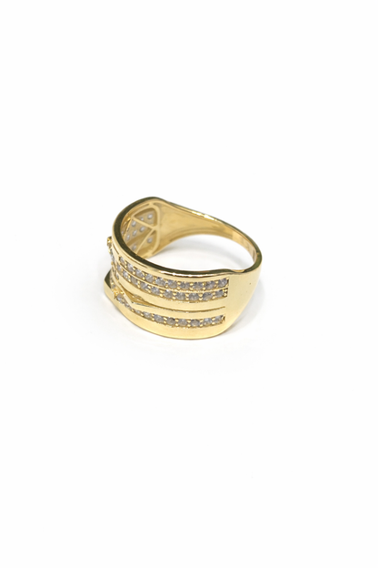 1452- NEW 10K Gold Fancy Women's Ring W.G