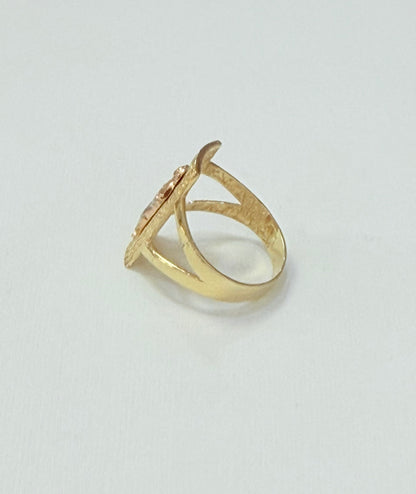 1801- NEW 14K Square St.Jude Fashion Ring W.G