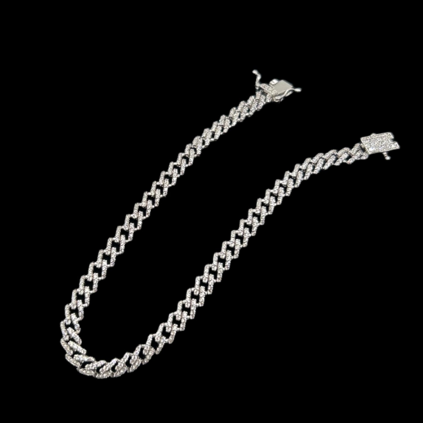 S489- .925 Sterling Silver Monaco Bracelet 8”