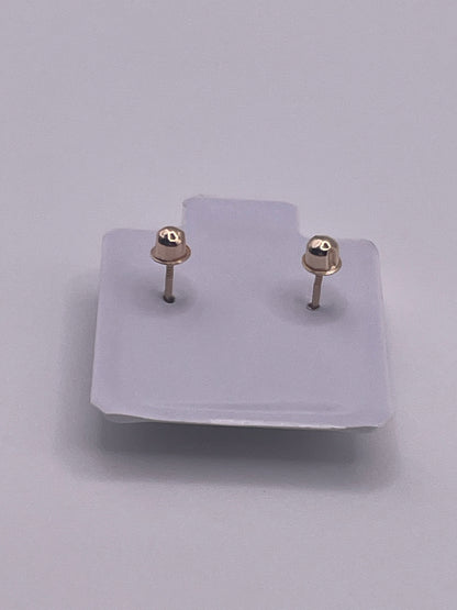 549- 14K Yellow Gold Square Studs Earrings 5mm