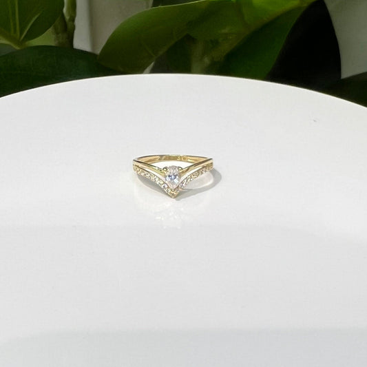 1242- NEW 14K Solitaire Cz Women's Ring W.G