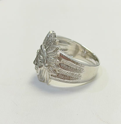 S0024- Anillo indio de plata italiana .925