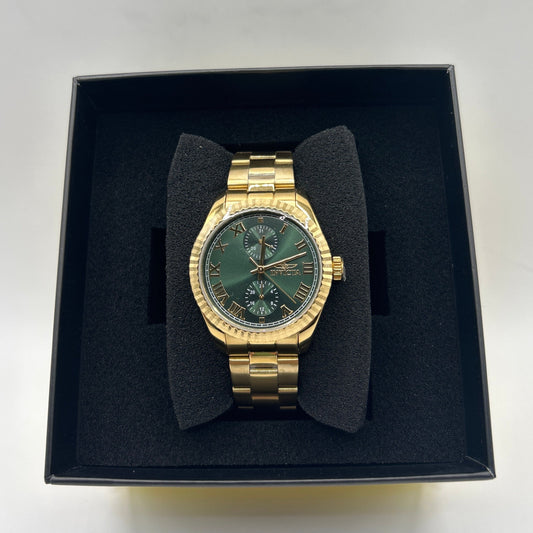 R27- NEW Green/Gold Women’s Watch - 35mm (W.G)