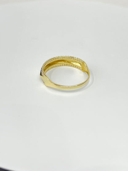 946- NEW 14K Wedding Band Cz Stone Men’s Ring W.G