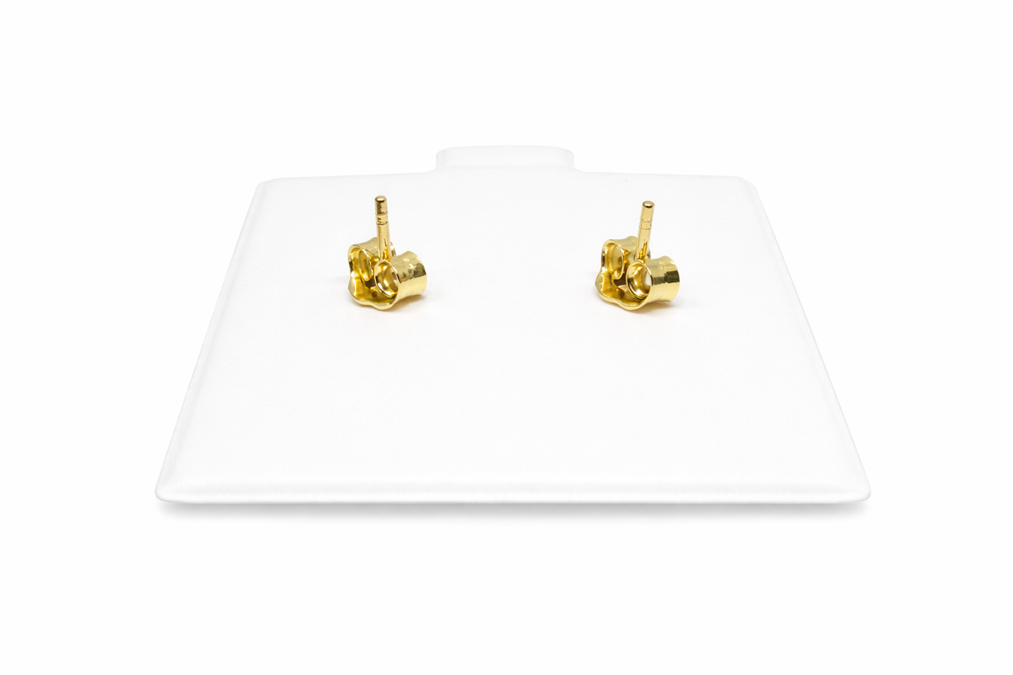1200- NEW 14K Heart Shape Nuggets Stud Earrings (9.5mm) W.G
