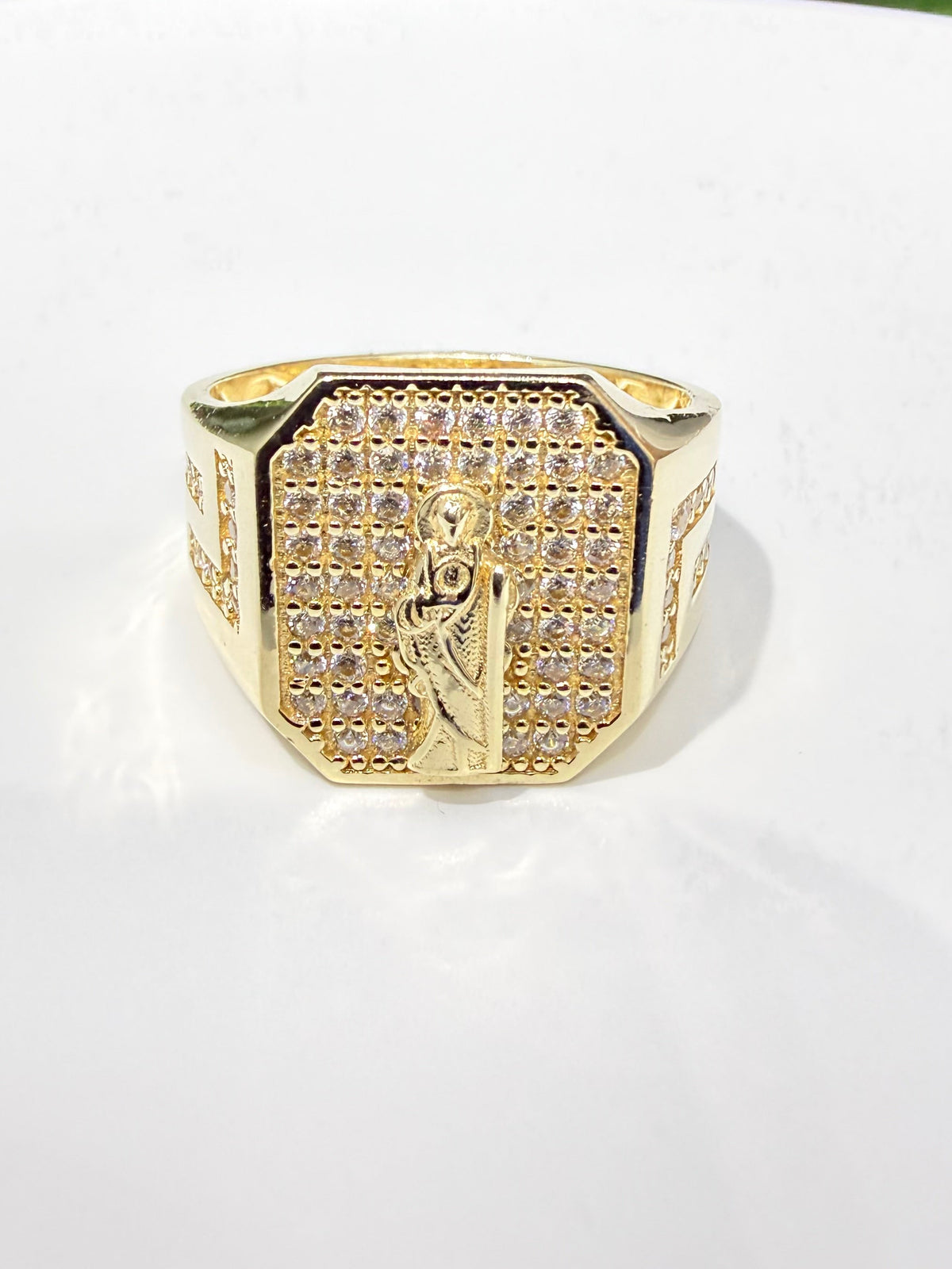 1621- NEW 10K St. Jude Fashion Ring W.G