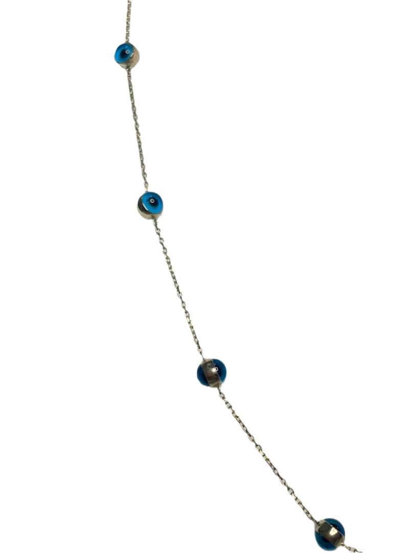 0090- 14K Evil Eye Chain Necklace 18"