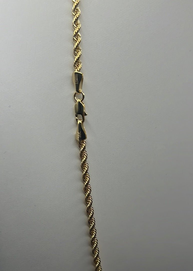 242-NEW 14K Rope chain            (2.76mm).W.G