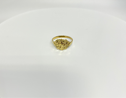 504- NEW 10K Nugget Oval Ring (W.G)