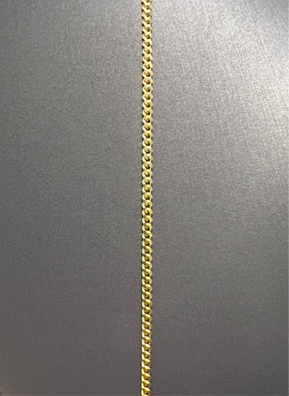 1268- 10K Solid Miami Cuban 18" (2mm) W.G