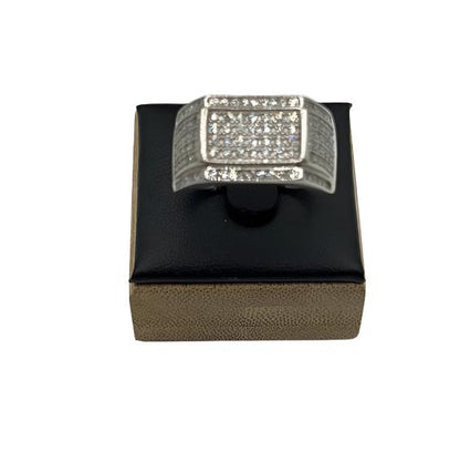 S0016- .925 Silver Men Square Ring