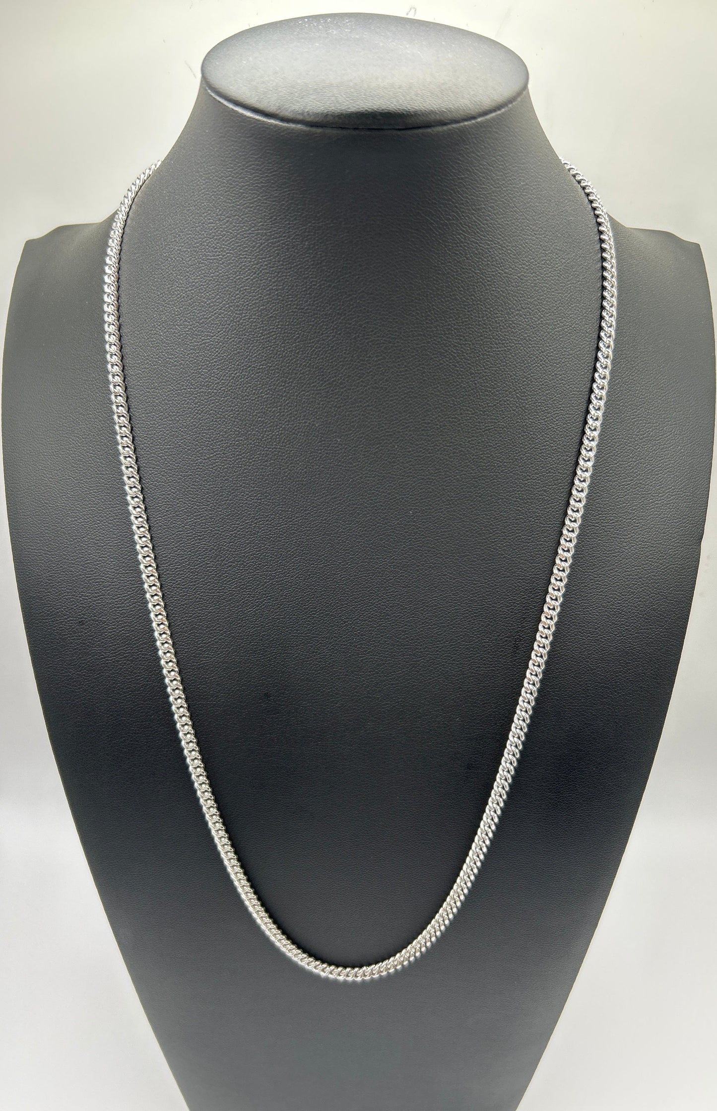 S478- .925 Solid Miami Cuban Sterling Silver Chain 24”