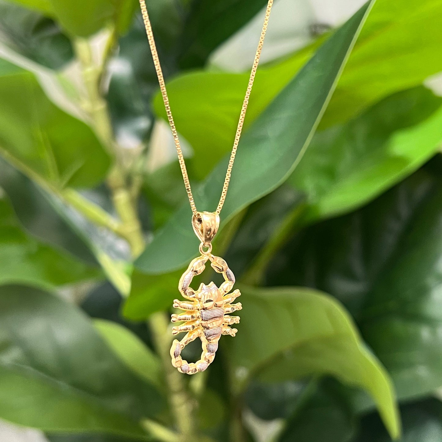 0056- NEW 14K Scorpion Pendant W.G