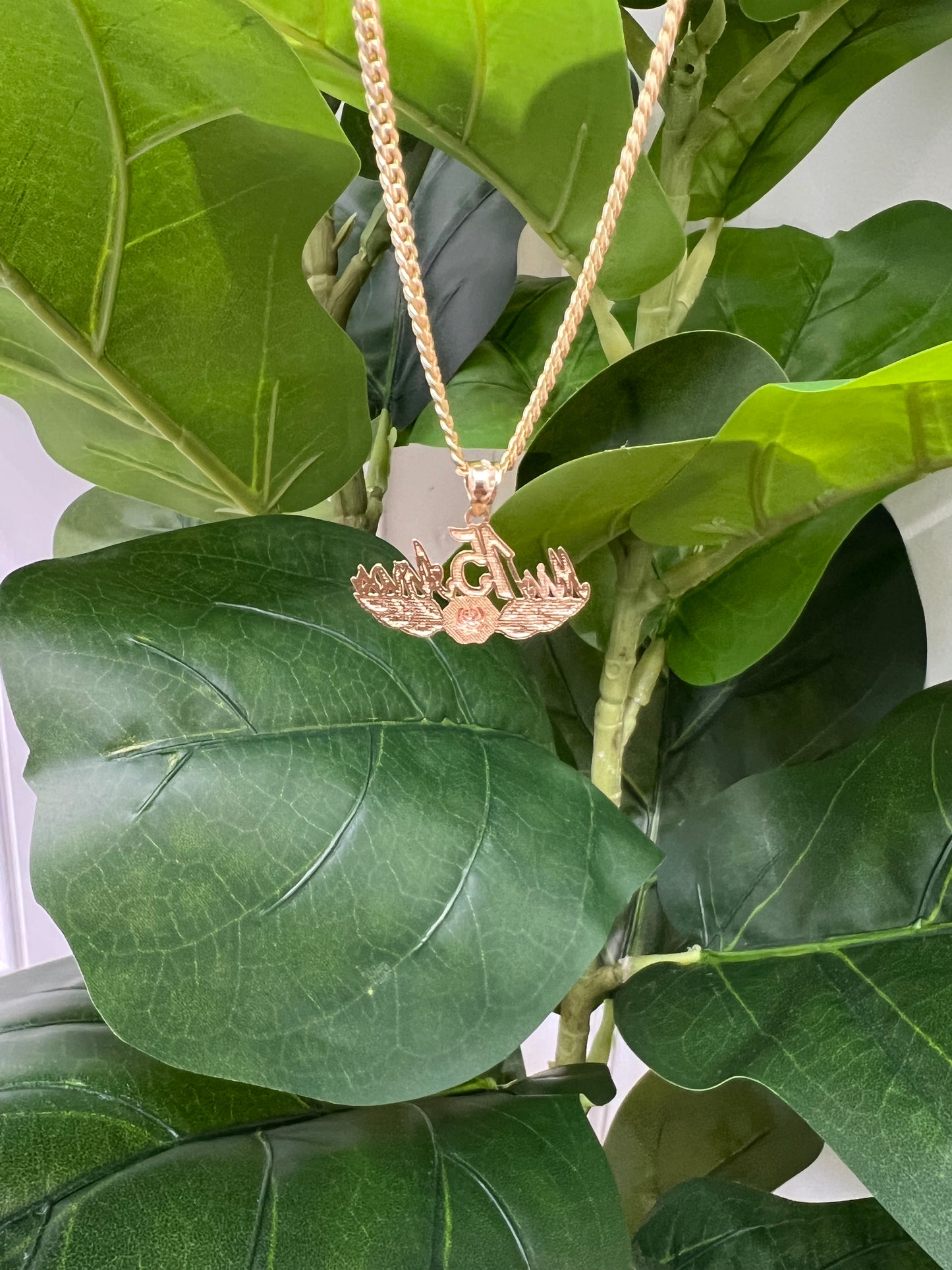 1213- NEW 14K Quinceanera Gold Pendant  W.G