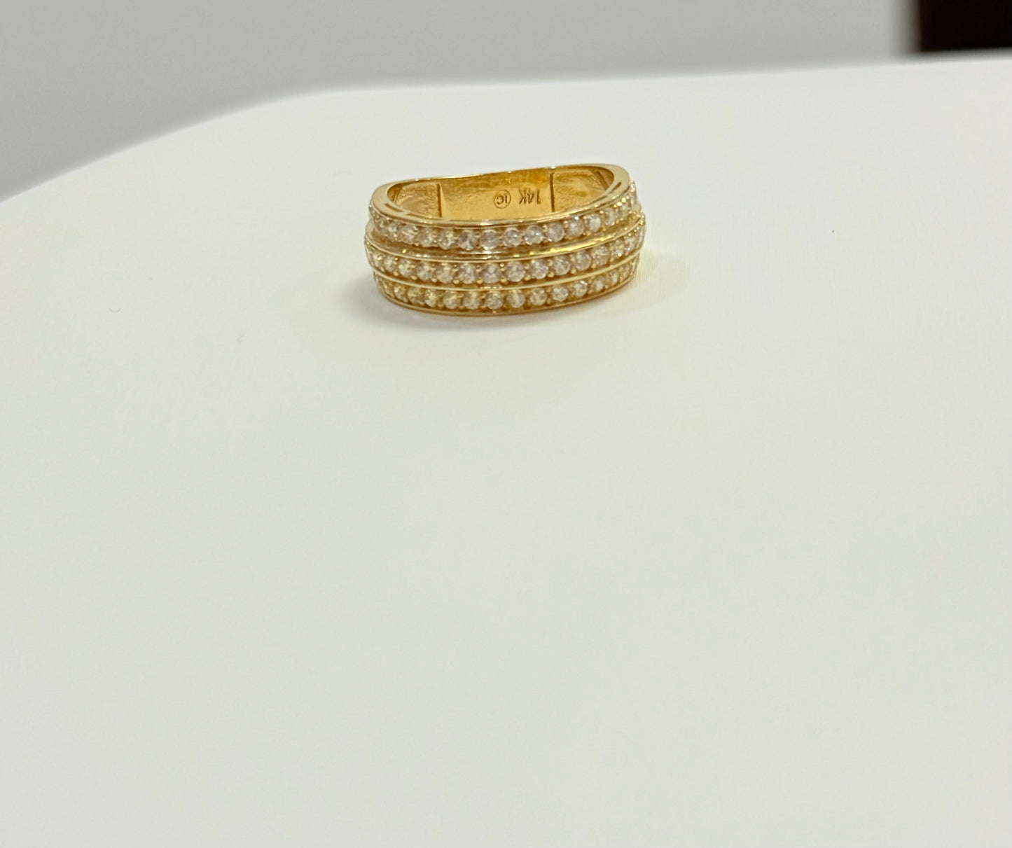 1682- NEW 14K Wedding Zirconia Band Ring W.G