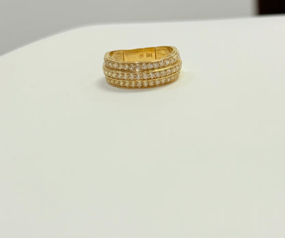 1682- NEW 14K Wedding Zirconia Band Ring W.G