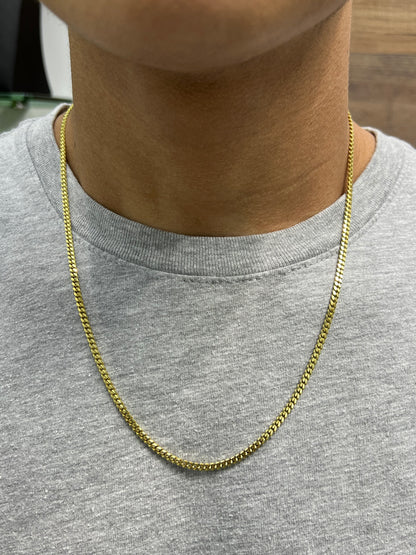 1265- NEW 14K Solid Miami Cuban Chain (3mm) W.G