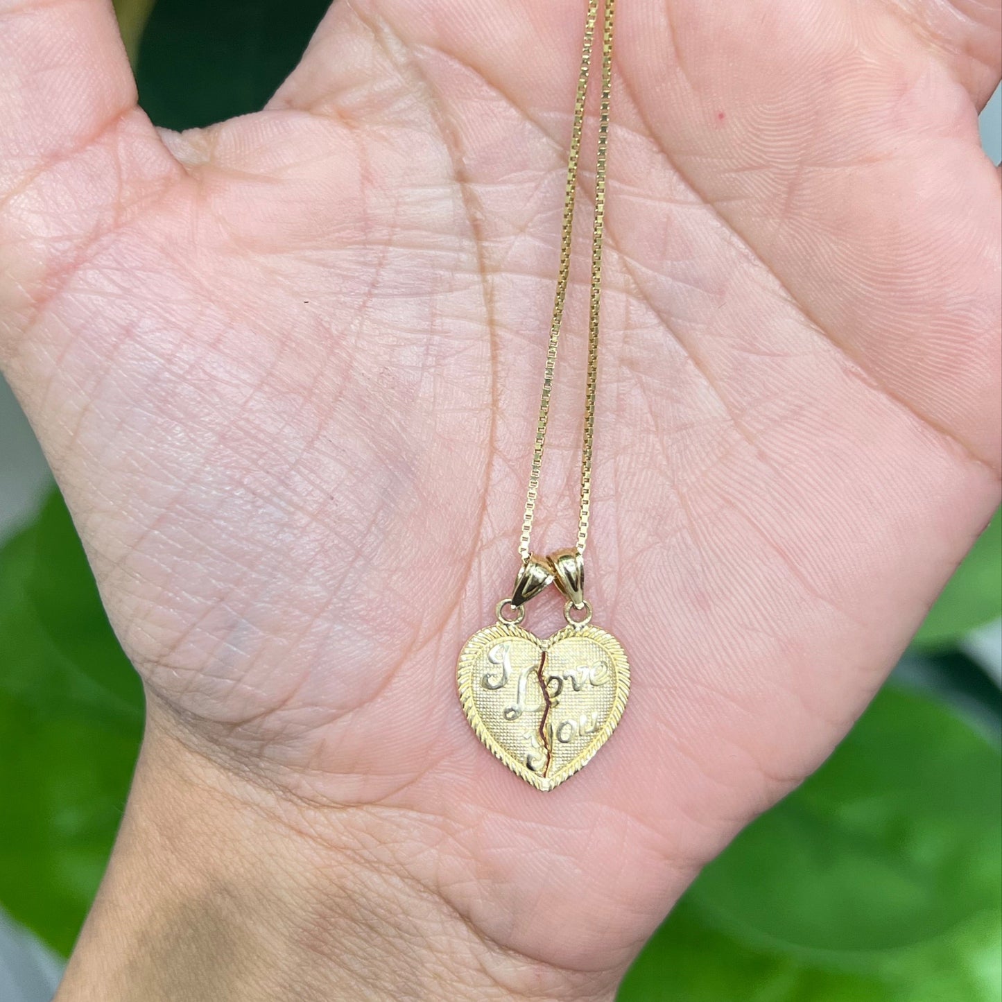00143- NEW 14K “I Love You” Pendant (W.G)