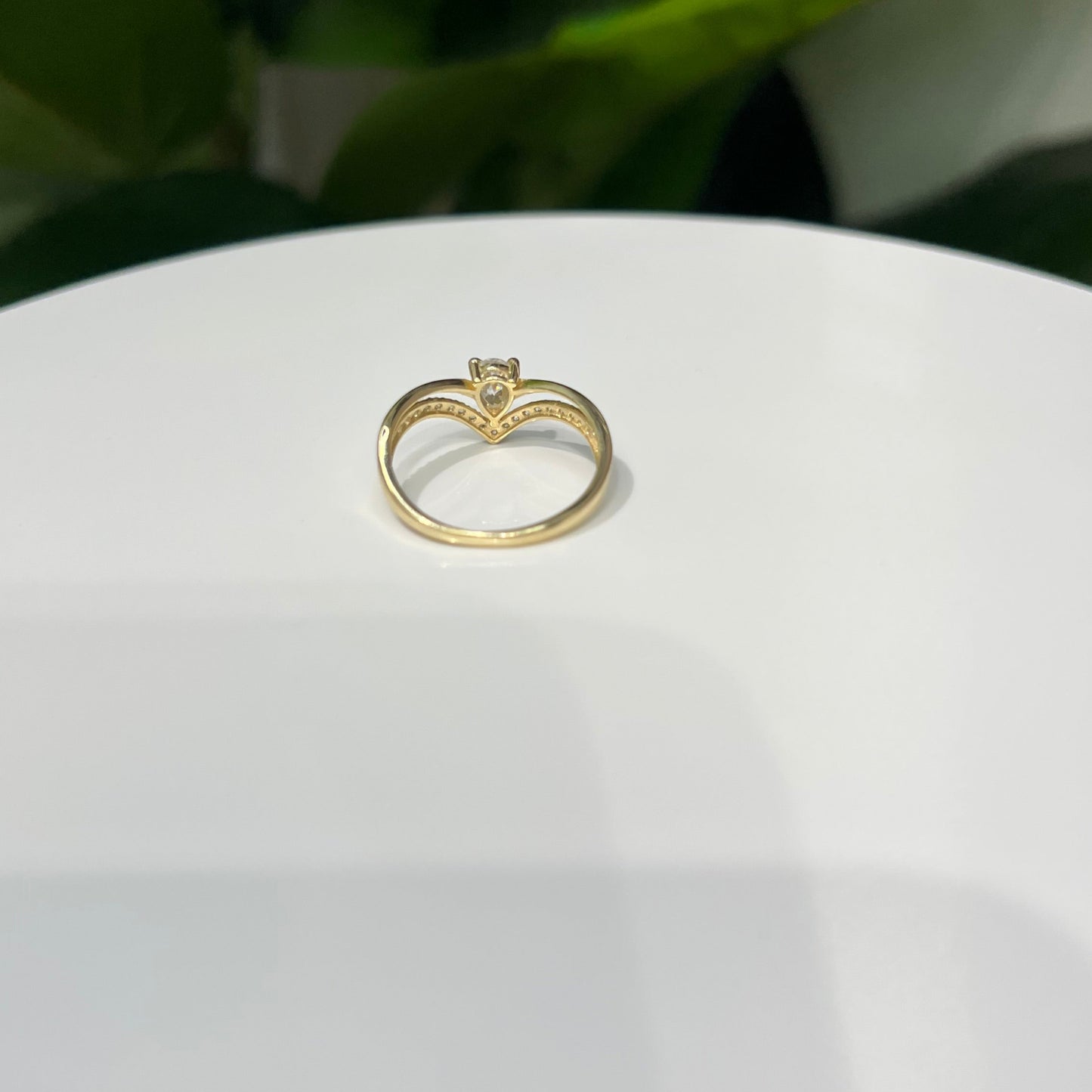 1242- NEW 14K Solitaire Cz Women's Ring W.G