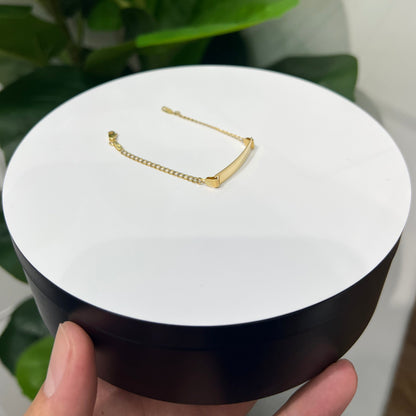 1228- NEW 14K Cuban Curb ID Bracelet Two Tone (3.2mm) W.G